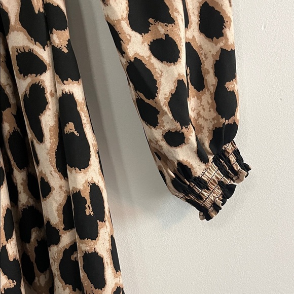 Leopard Print Long Sleeve Dress - Picture 3 of 6